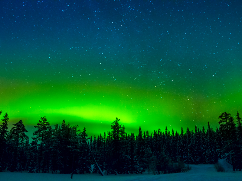 Aurora boreal noche