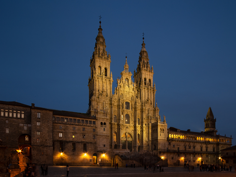 Catedral de Santiago de noche